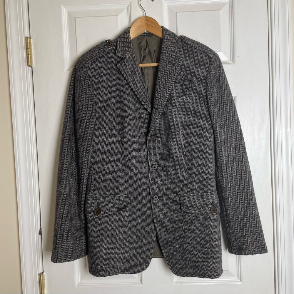 Banana Republic Houndstooth Wool Sport Coat 36R